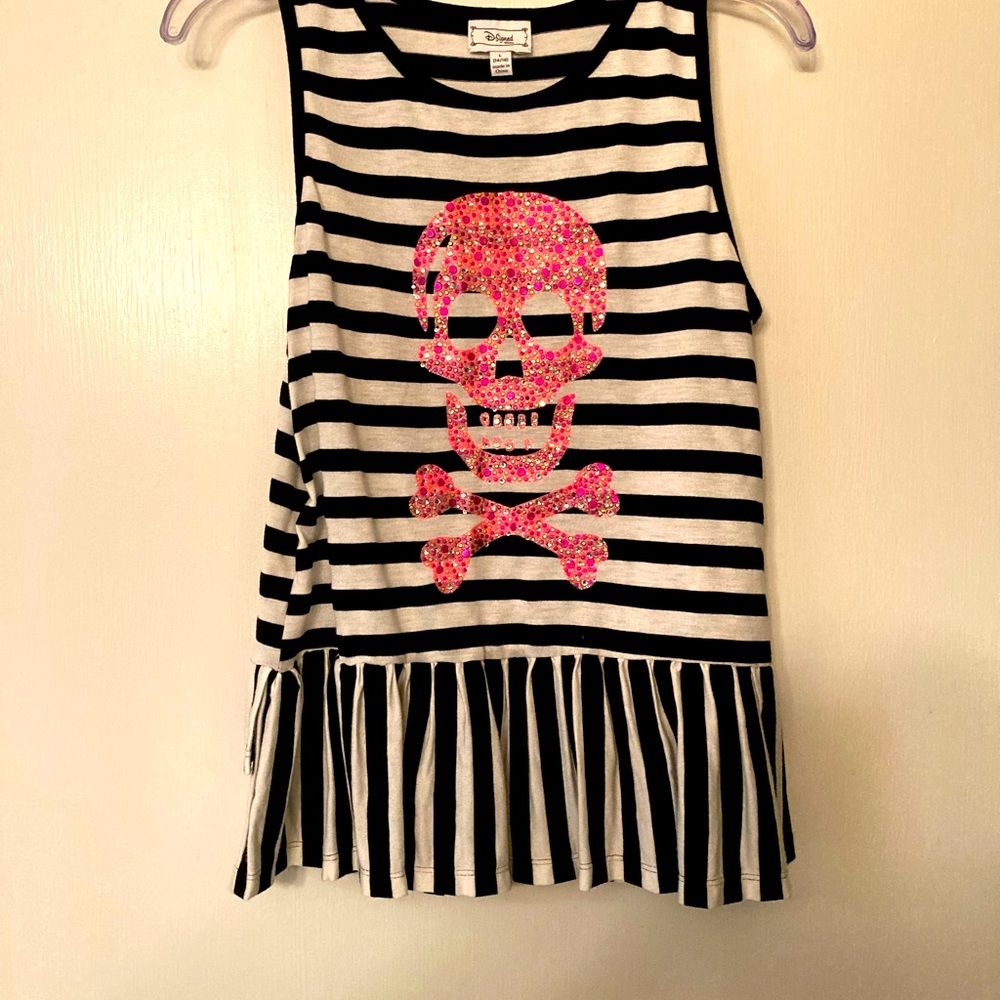 Disney D-Signed Black & Pink Skull Shirt